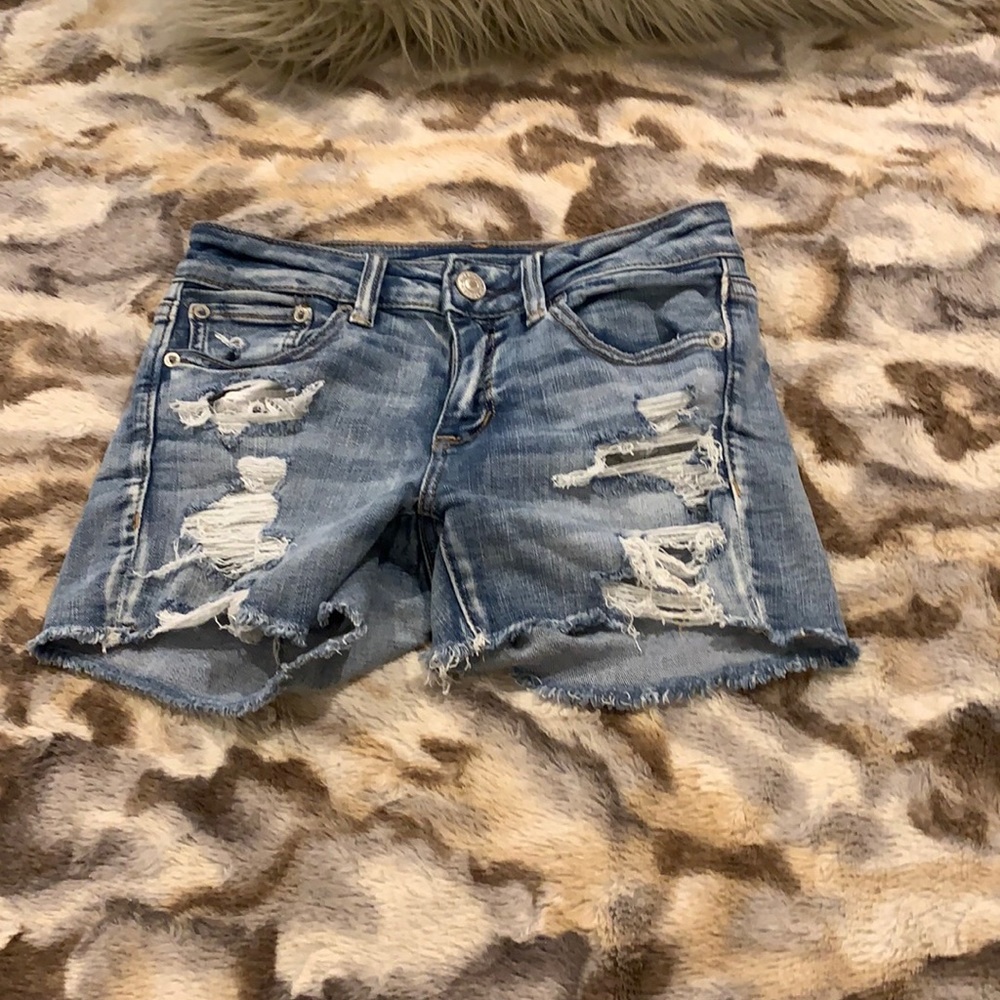 Stretch Denim Shorts